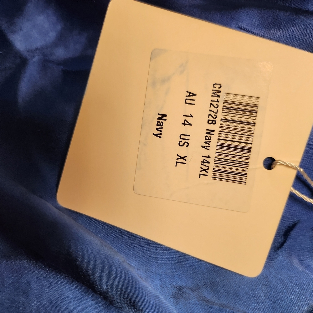 Selfie Leslie Sonoma Halterneck Faux Wrap Twist Back Mini Dress Navy - Picture 7 of 11